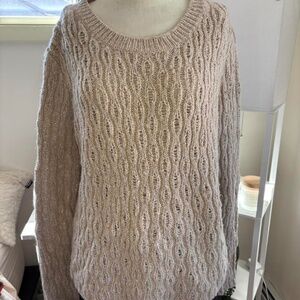 Knitted tan sweater size large